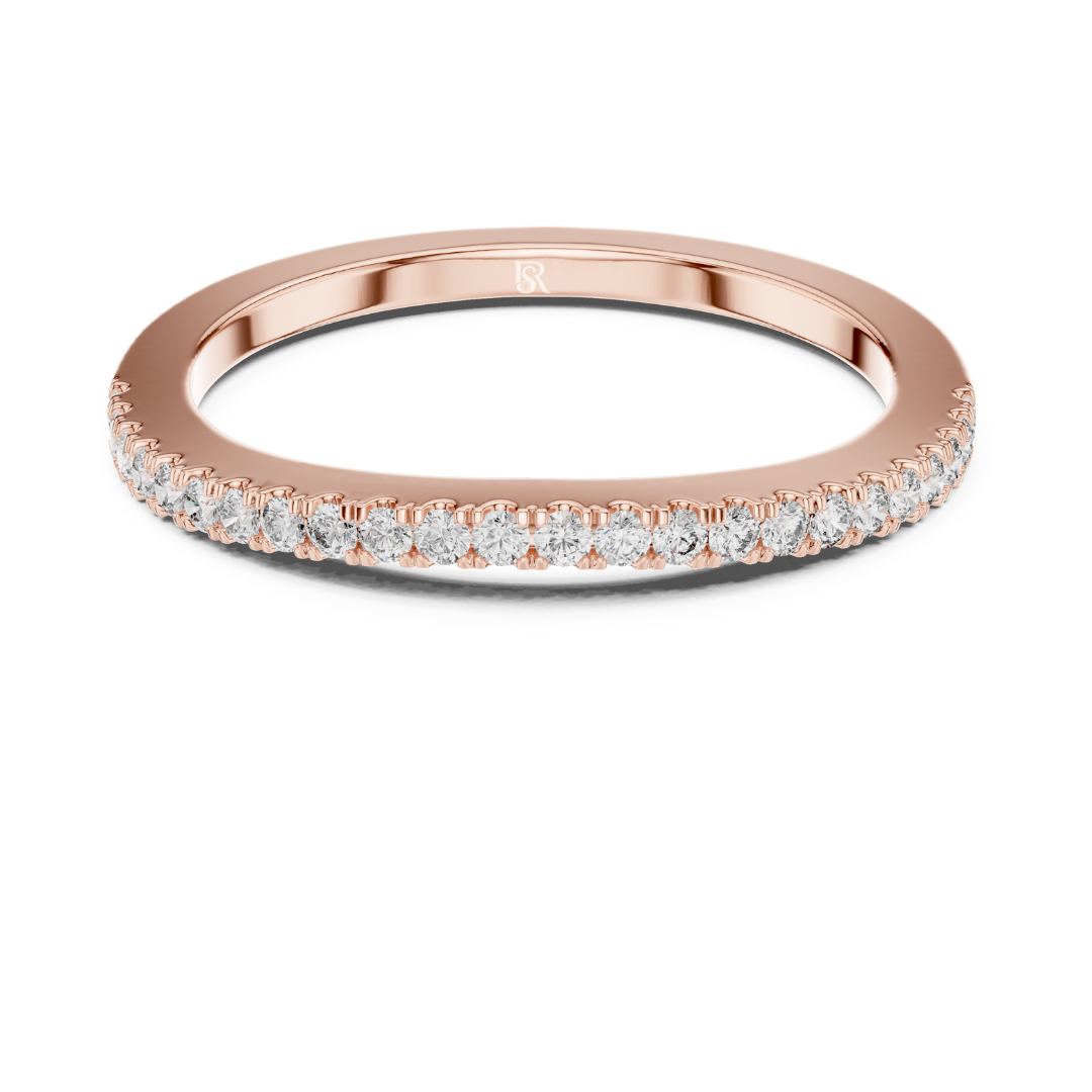 Front view diamond eternity band in rose gold
Rose gold pave diamond stacking ring front profile
Minimal diamond eternity ring in rose gold front view
Rose gold wedding band with round diamond row
Slim diamond band ring in rose gold front angle
Rose gold half eternity diamond ring for women
Classic pave diamond band in rose gold front view
Rose gold minimalist diamond stacking band ring
Delicate rose gold diamond eternity wedding band
Round diamond eternity band in rose gold front profile