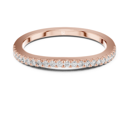 Front view diamond eternity band in rose gold
Rose gold pave diamond stacking ring front profile
Minimal diamond eternity ring in rose gold front view
Rose gold wedding band with round diamond row
Slim diamond band ring in rose gold front angle
Rose gold half eternity diamond ring for women
Classic pave diamond band in rose gold front view
Rose gold minimalist diamond stacking band ring
Delicate rose gold diamond eternity wedding band
Round diamond eternity band in rose gold front profile