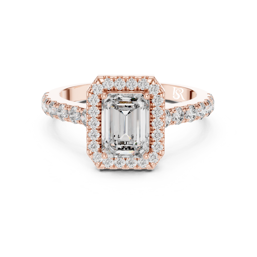 rose gold emerald cut halo diamond ring
emerald cut halo diamond ring front view
rose gold diamond halo ring
emerald cut diamond ring with halo
rose gold diamond ring close view
emerald cut halo diamond ring detail
rose gold diamond ring setting
emerald cut diamond halo ring design
rose gold diamond ring fine setting
emerald cut halo diamond ring