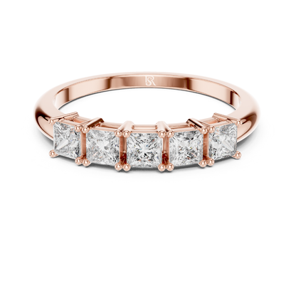 Rose gold princess diamond line ring
Princess cut diamond band in rose gold
Rose gold five stone diamond ring
Modern rose gold princess diamond band
Minimal rose gold square diamond ring
Straight princess diamond row band
Rose gold anniversary ring with diamonds
Elegant princess cut diamond stack ring
Contemporary rose gold diamond band
Rose gold multi princess diamond ring