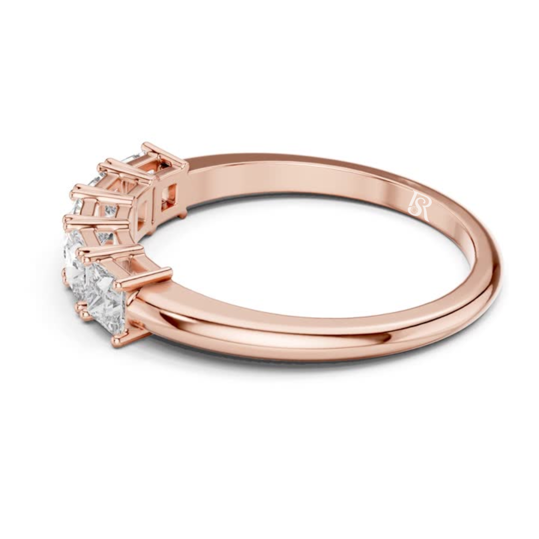 Rose gold princess diamond stack ring
Rose gold five stone diamond band
Princess cut diamond ring in rose gold
Minimal rose gold diamond wedding band
Elegant princess diamond anniversary ring
Contemporary rose gold square diamond ring
Slim rose gold multi diamond band
Rose gold straight princess cut ring
Modern princess diamond band in rose gold
Rose gold half eternity diamond ring