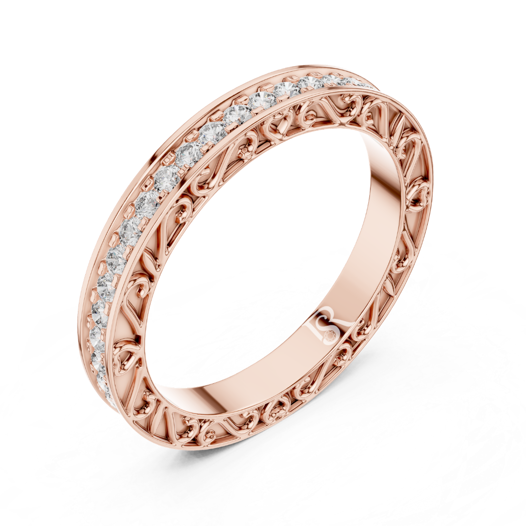 Rose gold round diamond eternity ring angle view
Angled view of rose gold diamond eternity band
Rose gold eternity ring with round diamonds
Elegant round diamond band ring in rose gold
Vintage style rose gold diamond eternity ring
Fine rose gold ring with brilliant diamonds
Luxury round diamond eternity band for women
Stackable rose gold diamond ring side angle
Delicate rose gold eternity ring with diamonds
Modern rose gold diamond wedding band perspective view