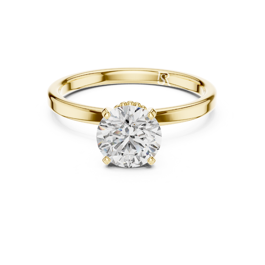 Round diamond front prong ring yellow
Yellow tone round diamond front ring
Round diamond classic front ring
Yellow finish round diamond ring front
Round diamond solitaire front view
Yellow round diamond slim band front
Round diamond polished yellow ring
Yellow tone round diamond center ring
Round diamond minimal yellow front ring
Yellow round diamond elegant ring front