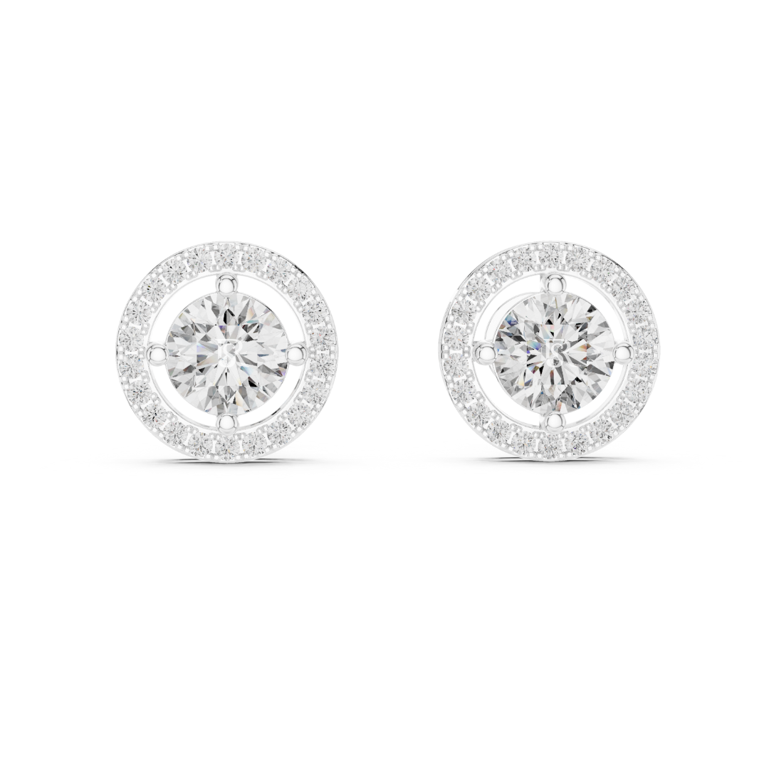 Round diamond halo stud earrings white gold front view
White gold round diamond halo stud earrings
Round center diamond earrings with halo white gold
Diamond halo stud earrings white gold close view
White gold round diamond halo earrings pair
Round diamond halo studs white gold fine jewelry
Classic round diamond halo stud earrings white gold
White gold diamond halo stud earrings front angle
Round diamond halo earrings white gold setting
Diamond halo stud earrings white gold product image