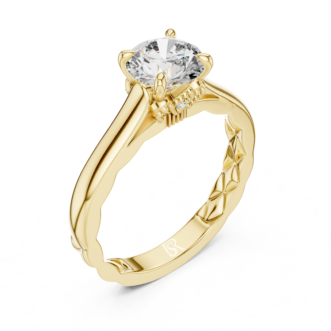 Round diamond solitaire ring side view
Round cut diamond solitaire ring profile
Round diamond solitaire ring engraved side
Round cut diamond solitaire ring band detail
Round diamond solitaire ring side angle
Round cut diamond solitaire ring shank view
Round diamond solitaire ring close side
Round cut diamond solitaire ring fine band
Round diamond solitaire ring side design
Round cut diamond solitaire ring elegant profile