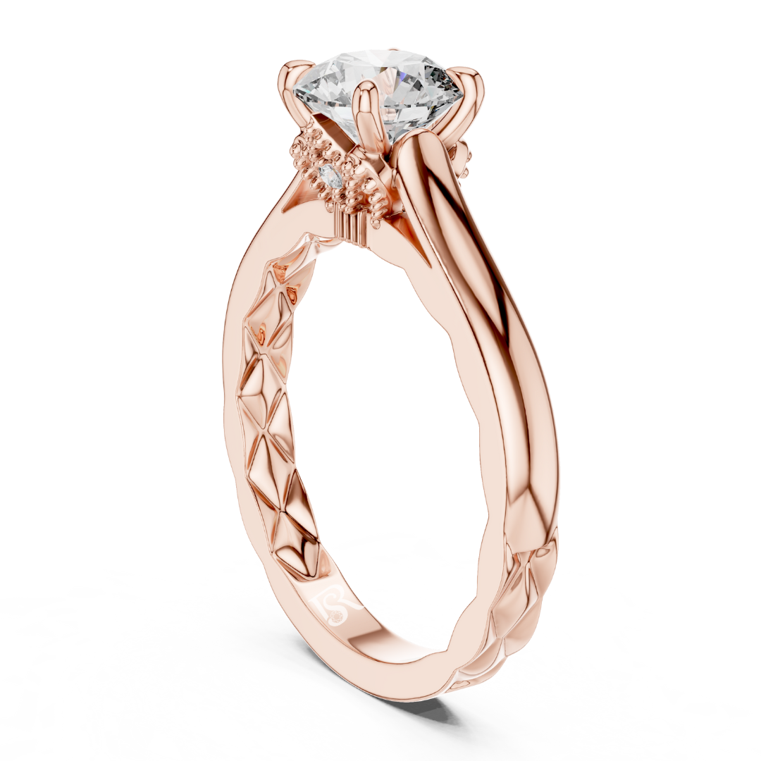 Round diamond solitaire ring side profile
Round cut diamond solitaire engagement ring side view
Round diamond solitaire ring band detail
Round cut diamond solitaire ring prong setting view
Round diamond solitaire ring side angle
Round cut diamond solitaire ring fine band design
Round diamond solitaire engagement ring side detail
Round cut diamond solitaire ring close side view
Round diamond solitaire ring polished band look
Round cut diamond solitaire ring elegant side profile