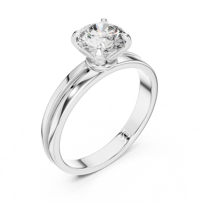 Round diamond solitaire ring white metal
Round cut diamond ring white metal band
Solitaire diamond ring white metal setting
Round diamond ring white metal prong
Classic round diamond solitaire ring
Single round diamond ring white metal
Round diamond ring smooth white metal
Minimal round diamond solitaire ring
Round diamond ring white metal side angle
Polished round diamond solitaire ring