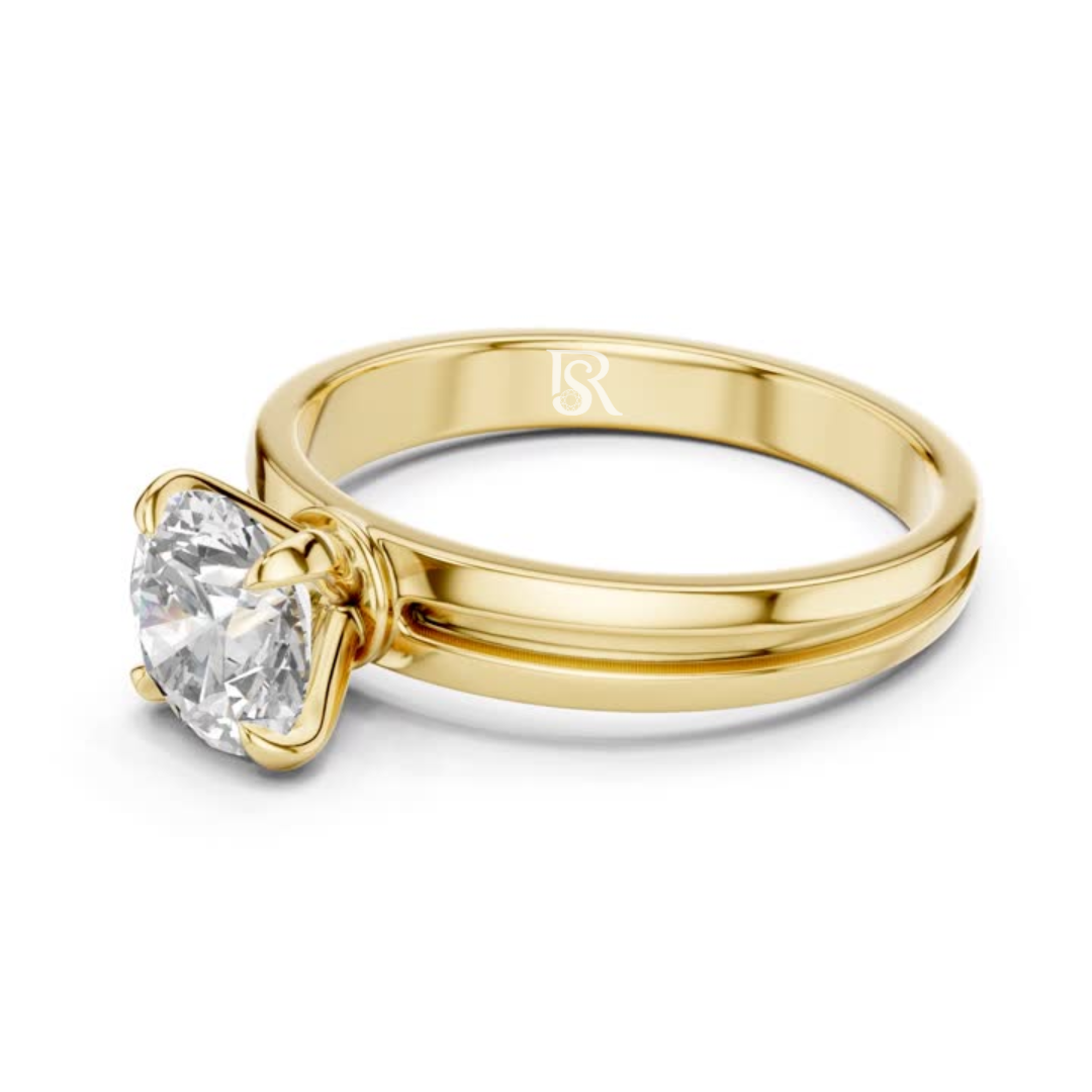 Round diamond solitaire ring yellow gold
Round cut diamond ring yellow gold side
Solitaire diamond ring yellow gold plain band
Round diamond ring yellow gold side angle
Classic round diamond solitaire ring
Single round diamond ring yellow gold band
Round diamond ring smooth yellow gold
Minimal round diamond solitaire ring
Round diamond ring yellow gold prong side
Polished round diamond solitaire ring