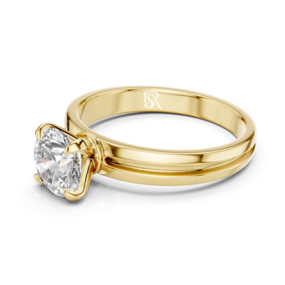 Round diamond solitaire ring yellow gold
Round cut diamond ring yellow gold side
Solitaire diamond ring yellow gold plain band
Round diamond ring yellow gold side angle
Classic round diamond solitaire ring
Single round diamond ring yellow gold band
Round diamond ring smooth yellow gold
Minimal round diamond solitaire ring
Round diamond ring yellow gold prong side
Polished round diamond solitaire ring