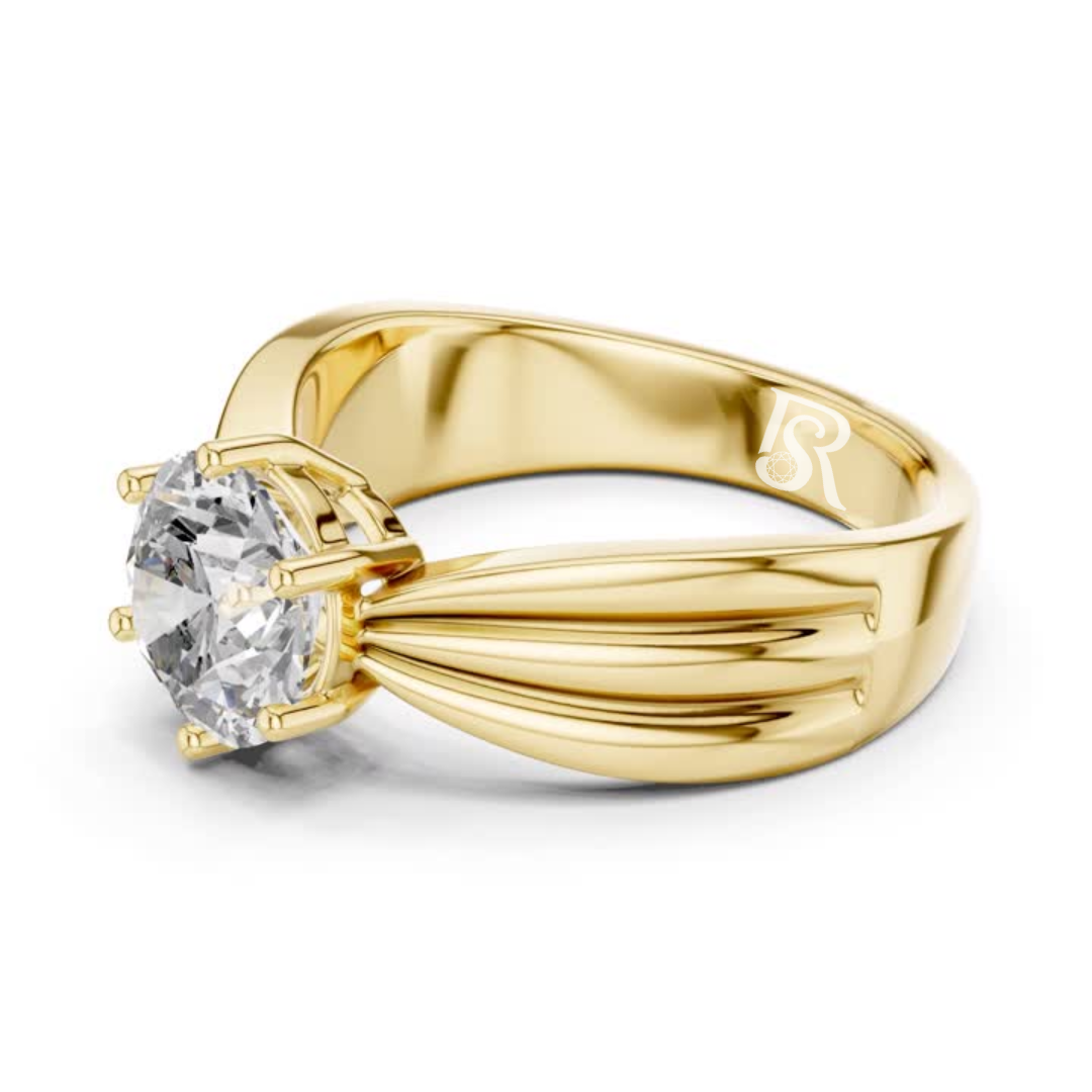 Round diamond solitaire yellow metal ring
Yellow metal round diamond solitaire side view
Round diamond solitaire ring yellow metal angle
Yellow metal round diamond solitaire band
Round diamond solitaire yellow metal shank
Yellow metal round diamond solitaire profile
Round diamond solitaire yellow metal design
Yellow metal round diamond solitaire side angle
Round diamond solitaire yellow metal smooth band
Yellow metal round diamond solitaire ring view