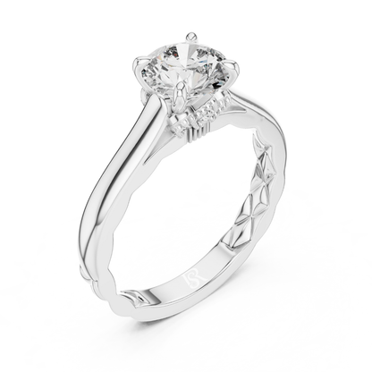 Round diamond solitaire ring side view
Round cut diamond solitaire side profile
Round diamond solitaire ring band design
Round cut diamond solitaire ring side angle
Round diamond solitaire ring engraved shank
Round cut diamond solitaire ring close view
Round diamond solitaire ring metal finish
Round cut diamond solitaire ring band detail
Round diamond solitaire ring elegant profile
Round cut diamond solitaire ring side look