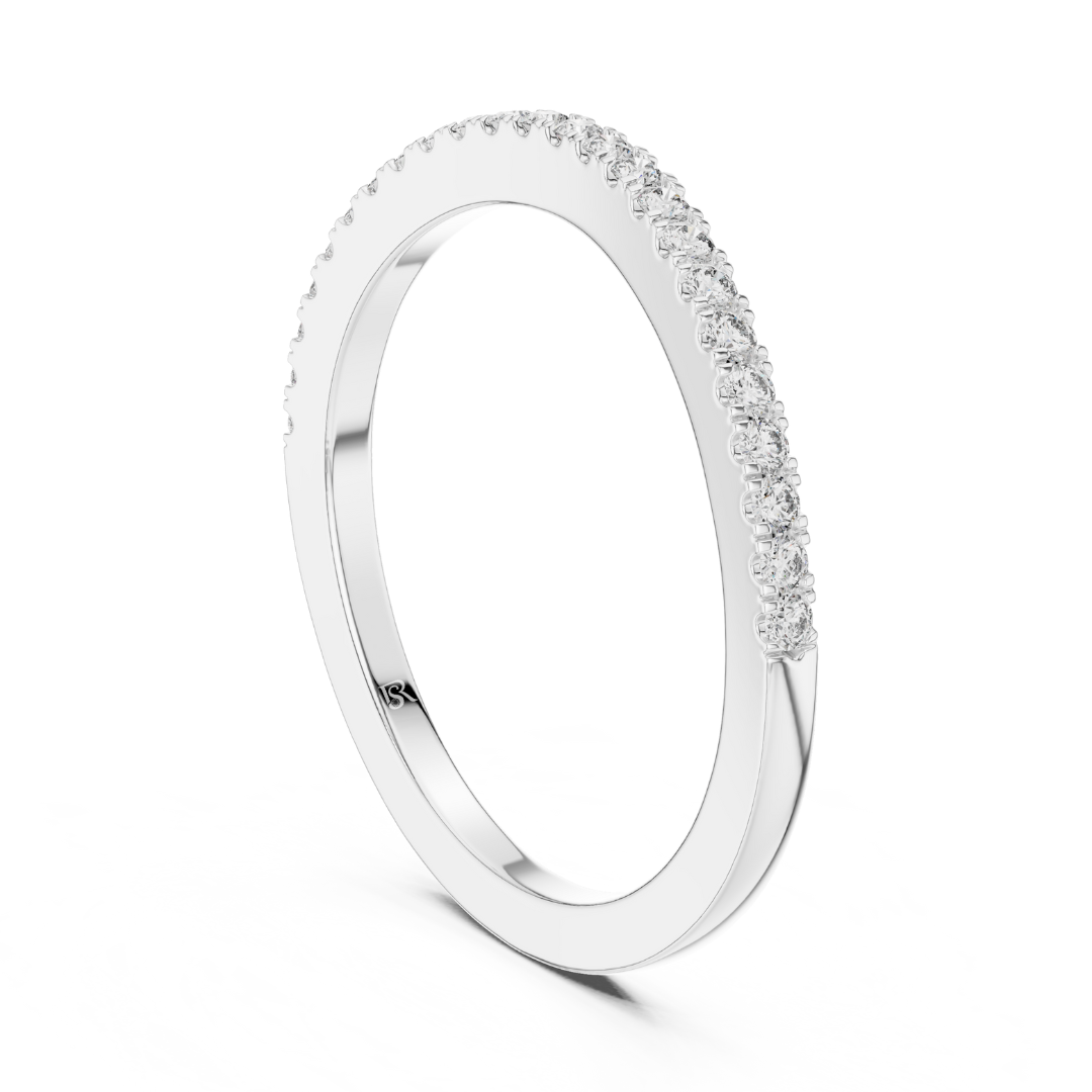 Slim white gold diamond band ring back view
Back view of white gold diamond band ring
White gold diamond ring with side prong details
Minimal white gold diamond band back angle
Thin white gold diamond ring rear view
White gold stackable diamond band back side
Elegant white gold diamond ring profile view
Round diamond white gold band back design
Fine white gold diamond ring inner band view
Luxury white gold diamond band ring back profile