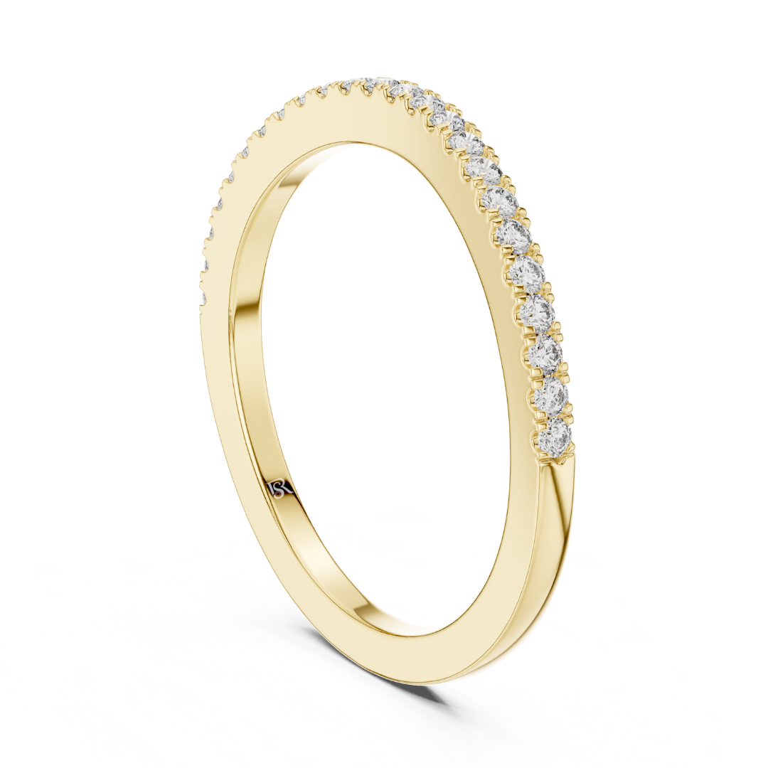 Slim yellow gold diamond band ring back view
Back view of yellow gold diamond band ring
Yellow gold diamond ring with side prong details
Minimal yellow gold diamond band back angle
Thin yellow gold diamond ring rear view
Yellow gold stackable diamond band back side
Elegant yellow gold diamond ring profile view
Round diamond yellow gold band back design
Fine yellow gold diamond ring inner band view
Luxury yellow gold diamond band ring back profile