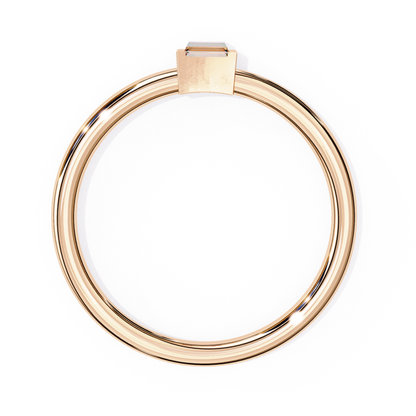 Rose gold ring with rectangular diamond
Square gemstone in rose gold
Rose gold band with square gem
Square diamond in gold band
Simple rose gold band with square stone
Rectangular stone set in rose gold
Rose gold band with square-shaped gem
Square cut gem in rose gold
Minimalist square diamond ring
Elegant square stone in rose gold
