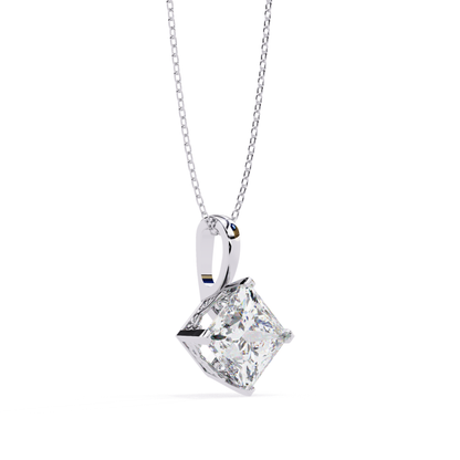 Diamond pendant on a white background