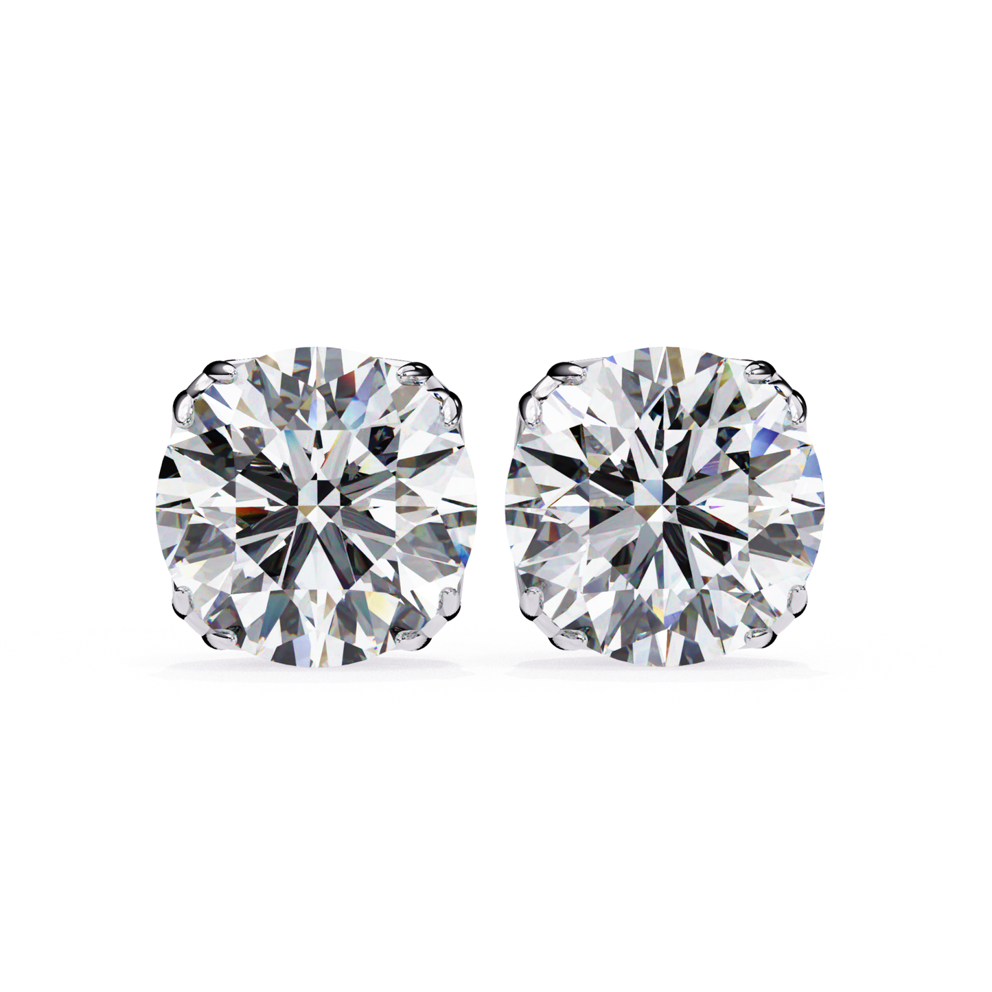 Pair Of diamond With White Metal
