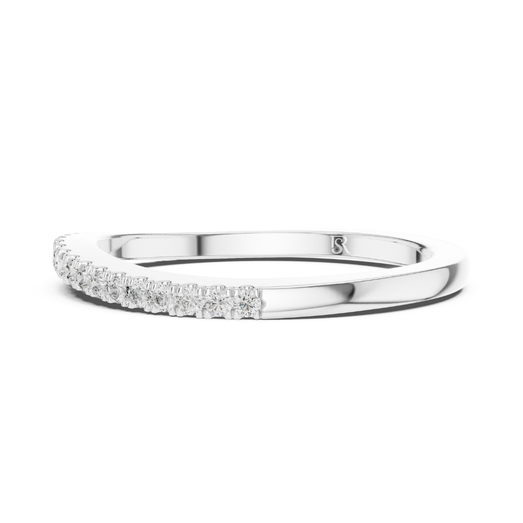 Angled view white gold diamond band ring
White gold slim diamond stacking band angled profile
Minimal white gold diamond wedding band angle view
White gold pave diamond ring with slim design
Delicate white gold diamond eternity band angled view
Thin white gold diamond stacking ring profile angle
White gold round diamond band minimalist style
Elegant white gold diamond band with pave stones
White gold half eternity diamond ring angled profile
Minimal diamond band in white gold side angle