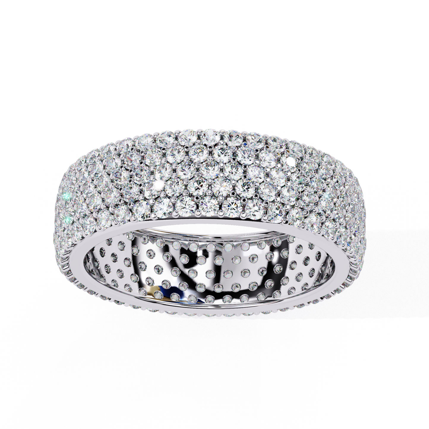 White gold diamond band
Diamond band ring front
White gold wide band ring
Multi diamond band ring
Diamond set white gold band
Wide band with diamonds
White gold pave band ring
Diamond band ring view
Full diamond white gold band
White gold ring with diamonds
