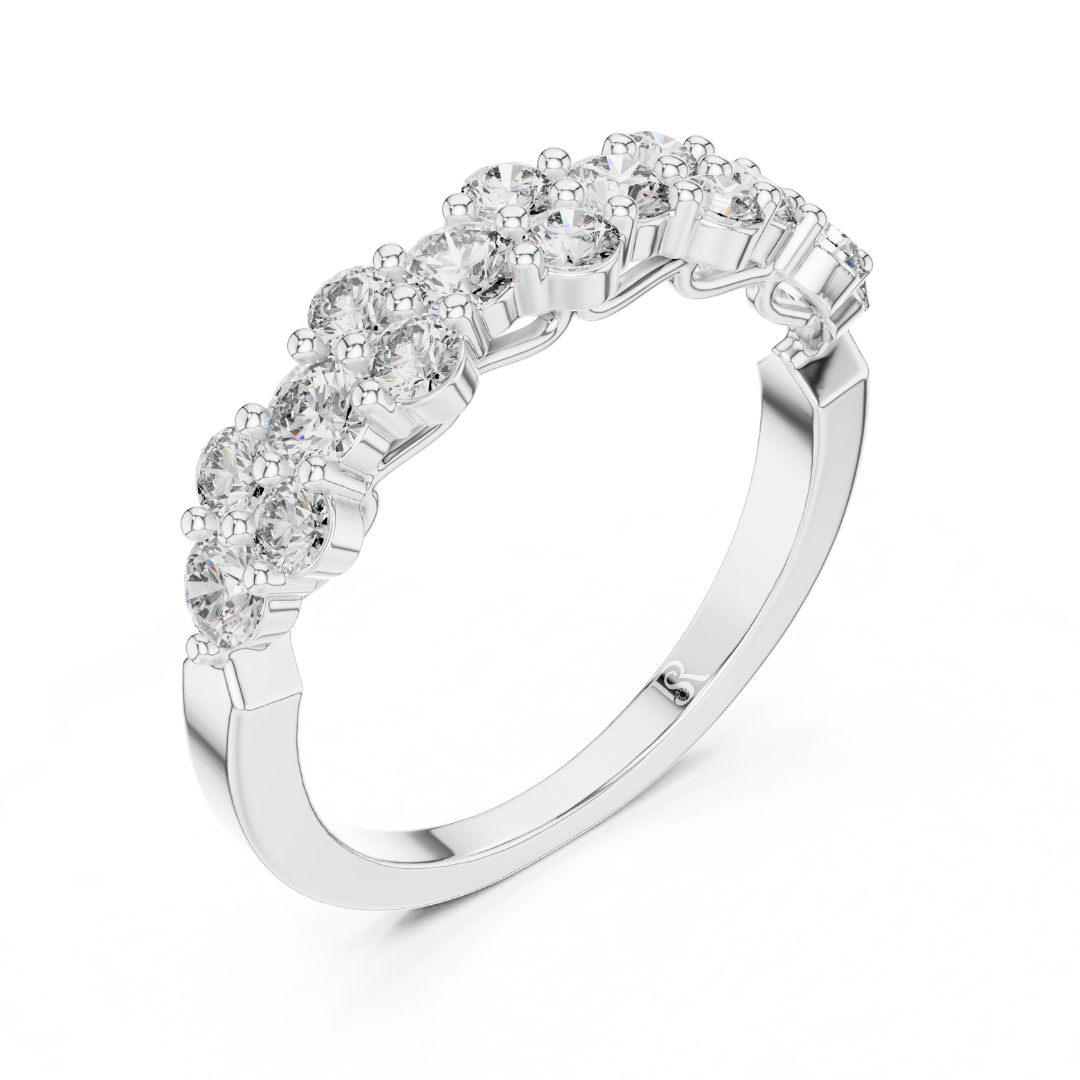Perspective view white gold diamond cluster band
White gold round diamond band ring angle
Diamond cluster wedding band perspective view
White gold multi diamond anniversary ring
Round diamond stackable band white gold
Shared prong diamond band perspective angle
White gold floral diamond band ring
Minimal diamond cluster ring white gold
White gold round diamond statement band
Angled white gold diamond wedding band