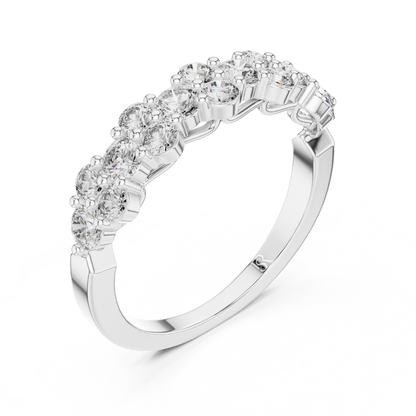 Perspective view white gold diamond cluster band
White gold round diamond band ring angle
Diamond cluster wedding band perspective view
White gold multi diamond anniversary ring
Round diamond stackable band white gold
Shared prong diamond band perspective angle
White gold floral diamond band ring
Minimal diamond cluster ring white gold
White gold round diamond statement band
Angled white gold diamond wedding band
