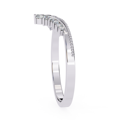 White gold curved band with diamonds
Side view white gold diamond band
Curved white gold ring with stones
Diamond set curved white gold band
White gold band with round diamonds
Side angle white gold diamond ring
Curved white gold band with small diamonds
White gold band side profile
Diamond row on white gold band
White gold ring with curved diamond line
