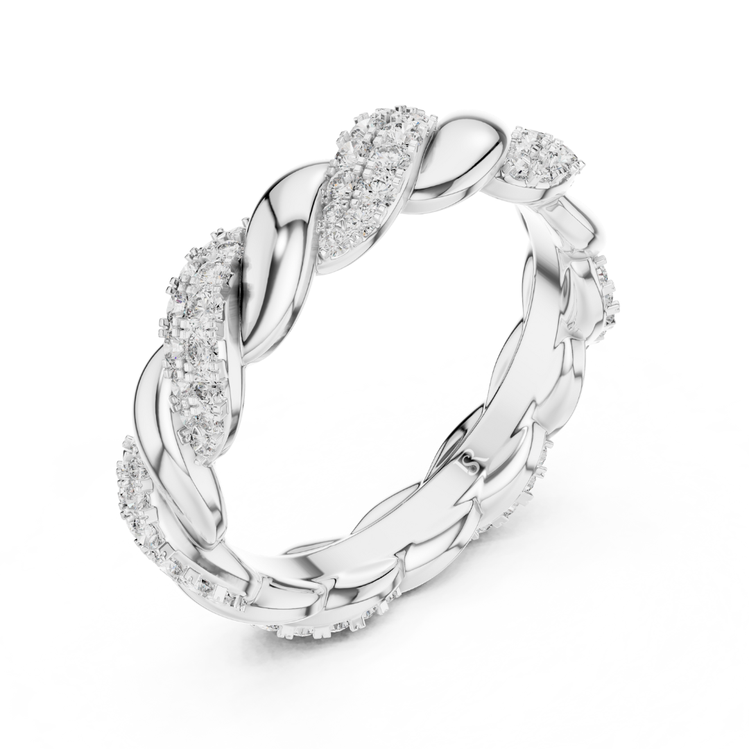 White gold diamond leaf twist eternity band
Twisted leaf diamond ring in white gold
White gold braided diamond eternity ring
Diamond leaf pattern twisted band ring
White gold curved leaf diamond band
Nature inspired twisted diamond ring
White gold diamond leaf wedding band
Twisted white gold eternity band with diamonds
Elegant leaf style diamond band ring
White gold diamond twist pattern ring