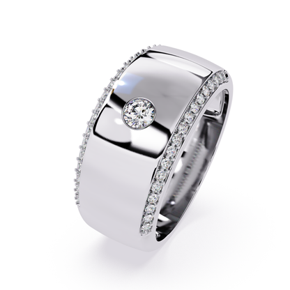 White gold diamond ring band
White gold band with center diamond
White gold diamond wedding ring
White gold luxury diamond band
White gold polished diamond ring
White gold men diamond ring
White gold classic diamond band
White gold wide diamond ring
White gold band diamond design
White gold premium diamond band
