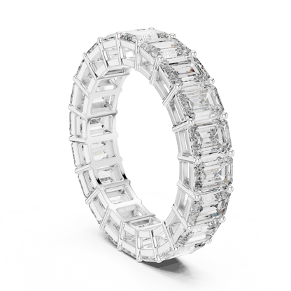 White gold emerald cut diamond eternity ring side view
Side profile of emerald diamond eternity band in white gold
White gold eternity ring with emerald cut diamonds
Luxury emerald cut diamond band ring in white gold
Elegant white gold full eternity diamond ring
Statement emerald diamond eternity band side profile
Fine white gold ring with emerald cut diamonds
Prong set emerald cut diamond eternity ring
Premium white gold eternity band with large diamonds
Modern emerald cut diamond ring vertical angle