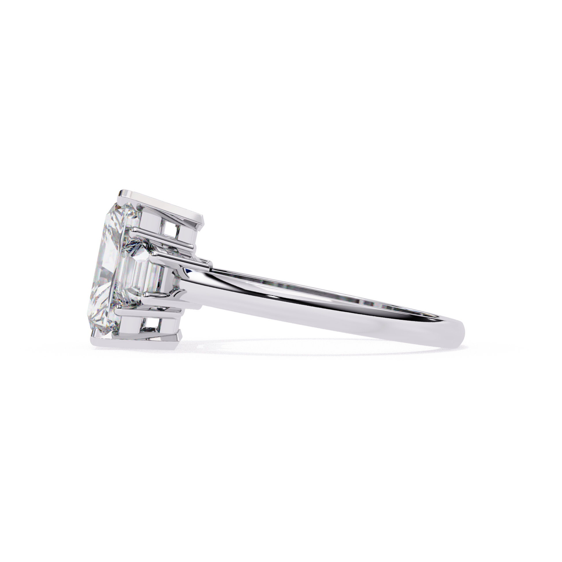 Emerald cut side view
White gold band profile
Diamond side setting
Emerald stone side angle
White gold shank view
Diamond mount side
Emerald cut ring side
Clean white gold band
Diamond side structure
Emerald setting profile