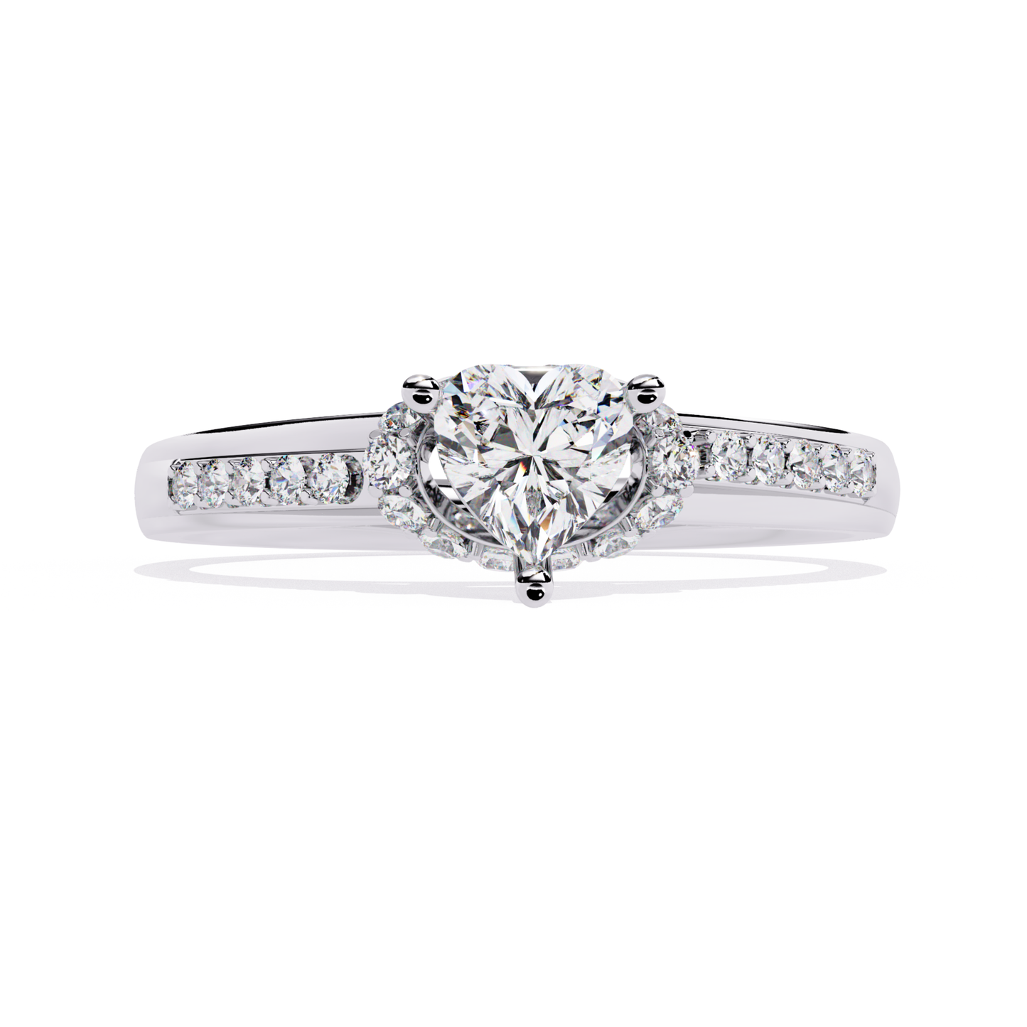 White gold heart center round diamond ring
Heart shape center with round diamond band
White gold heart design round stone ring
Heart mount ring with round diamond
Round diamond set in heart style center
White band heart center diamond ring
Heart inspired center round diamond ring
Front view heart center diamond ring
White gold ring with heart and round stone
Heart setting ring with round diamond