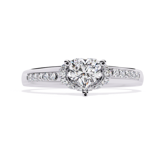 White gold heart center round diamond ring
Heart shape center with round diamond band
White gold heart design round stone ring
Heart mount ring with round diamond
Round diamond set in heart style center
White band heart center diamond ring
Heart inspired center round diamond ring
Front view heart center diamond ring
White gold ring with heart and round stone
Heart setting ring with round diamond