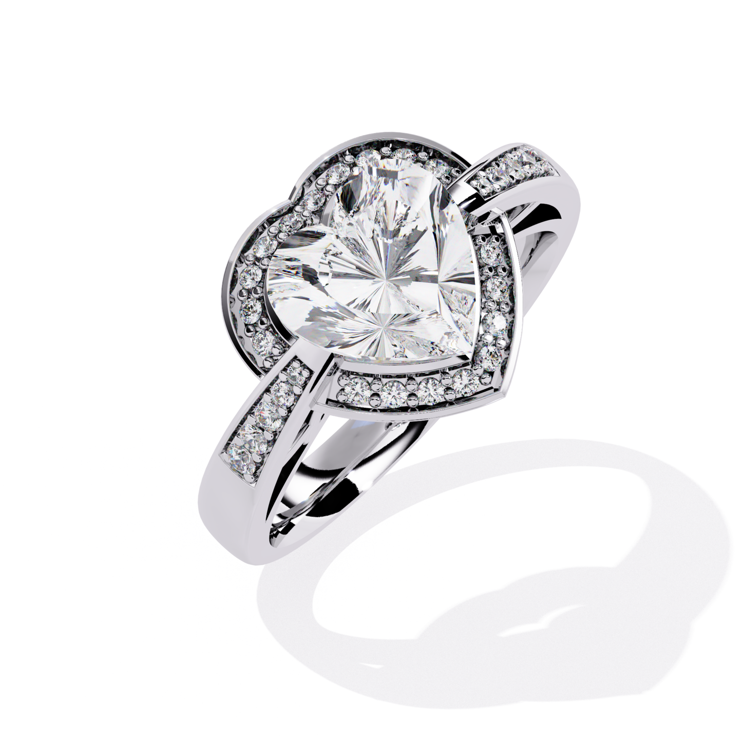 White gold heart diamond ring
Heart diamond halo ring angle view
White gold heart center diamond
Heart diamond ring side view
White gold heart diamond band
Heart diamond ring close view
White gold heart diamond setting
Heart diamond ring detailed view
White gold heart diamond jewelry
Heart diamond ring design view