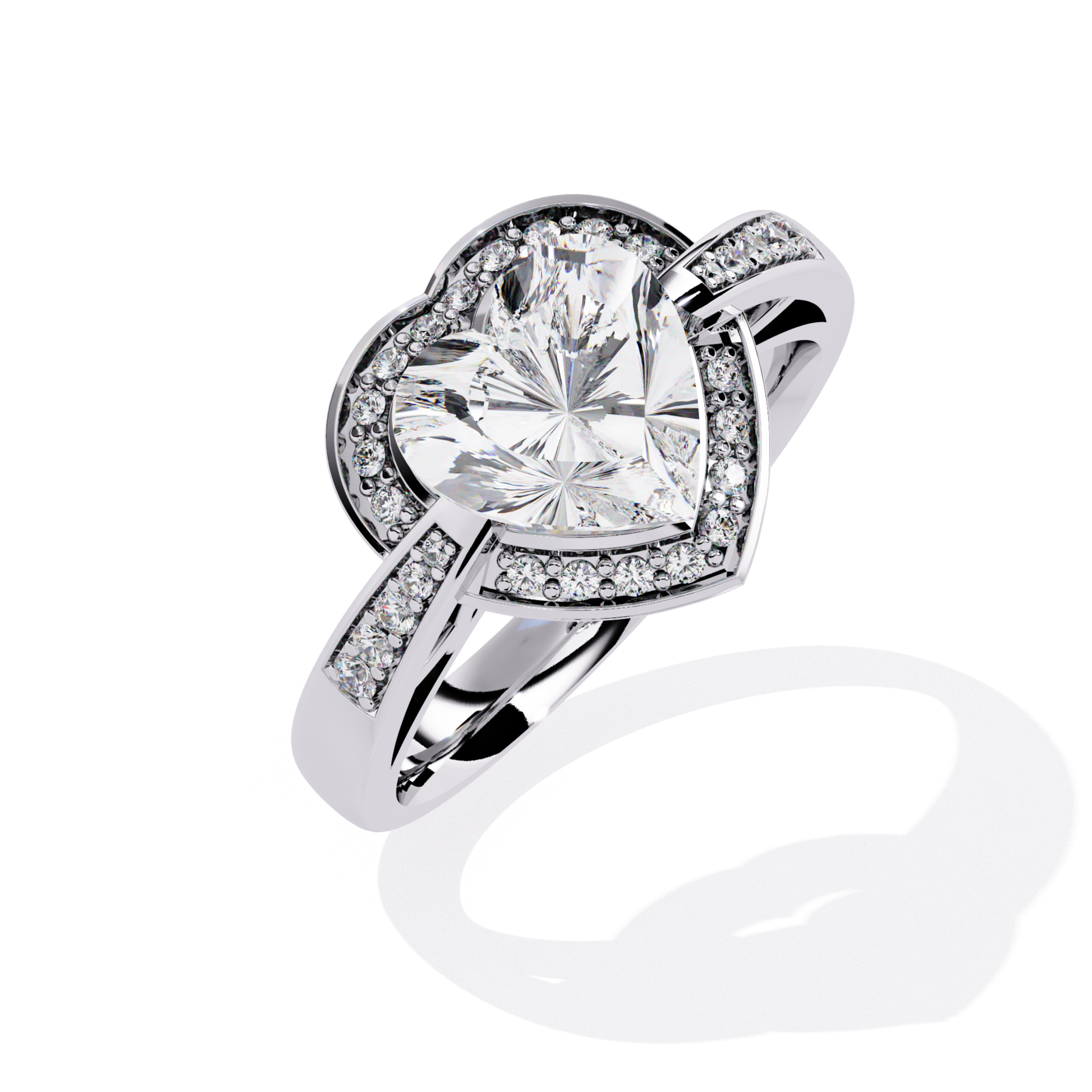 White gold heart diamond ring
Heart diamond halo ring angle view
White gold heart center diamond
Heart diamond ring side view
White gold heart diamond band
Heart diamond ring close view
White gold heart diamond setting
Heart diamond ring detailed view
White gold heart diamond jewelry
Heart diamond ring design view
