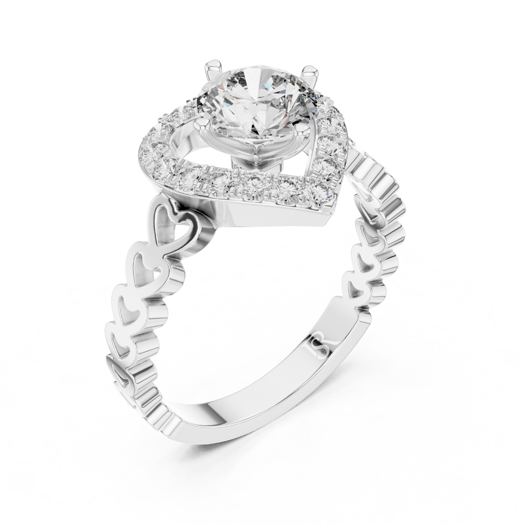 White gold heart halo ring
Heart halo round diamond ring
White gold heart design ring
Round diamond heart halo band
Heart style white gold ring
Heart halo ring front view
White gold heart pattern band
Heart frame round diamond ring
White gold heart halo jewelry
Heart halo diamond ring close view