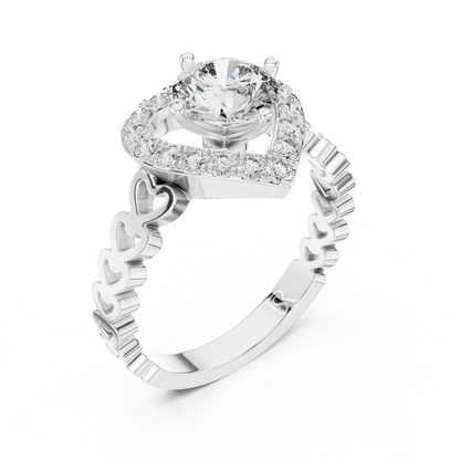 White gold heart halo ring
Heart halo round diamond ring
White gold heart design ring
Round diamond heart halo band
Heart style white gold ring
Heart halo ring front view
White gold heart pattern band
Heart frame round diamond ring
White gold heart halo jewelry
Heart halo diamond ring close view