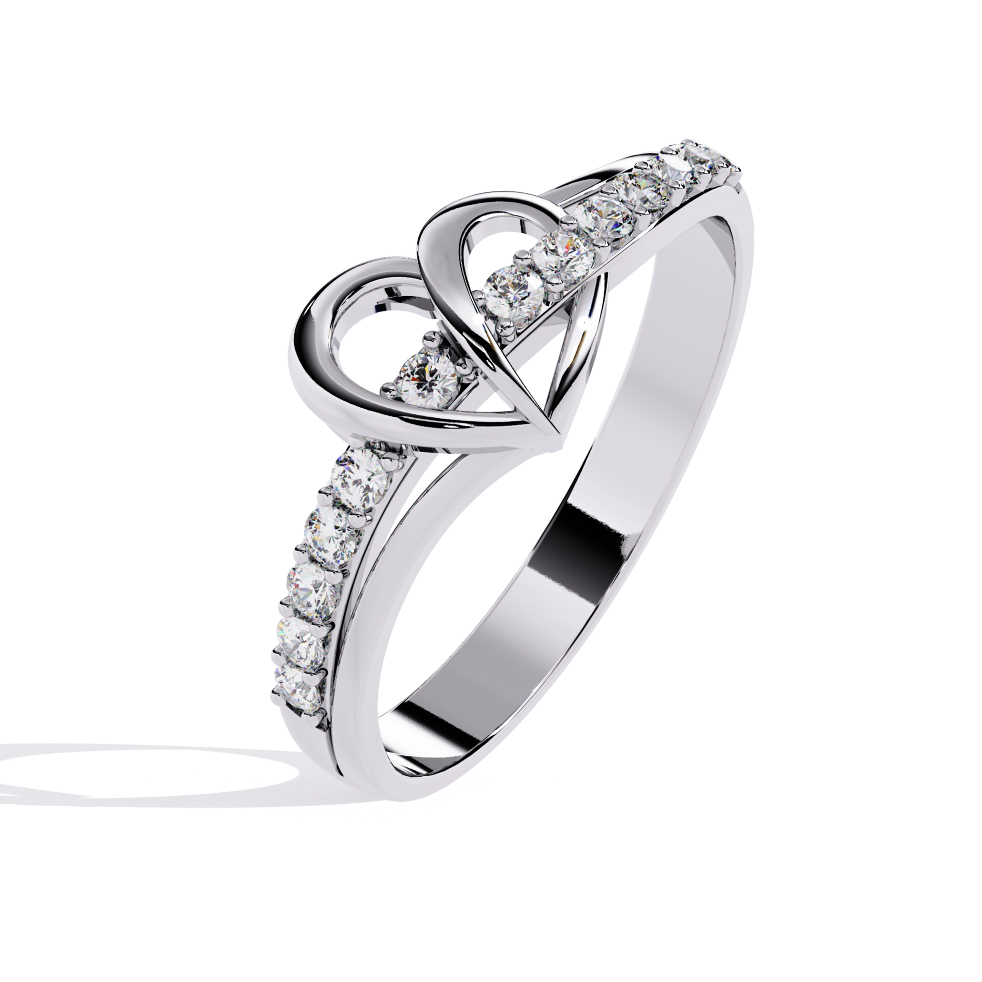 White gold heart loop ring with diamond line
Open heart white gold ring with diamond detail
White gold ring showing heart curve diamond setting
Heart loop design white gold diamond band
White gold ring with flowing heart diamond design
Curved heart white gold ring with diamond row
White gold heart form ring with stone line
Heart loop white gold band with diamond accent
White gold ring featuring open heart diamond work
Heart shape flow white gold diamond ring
