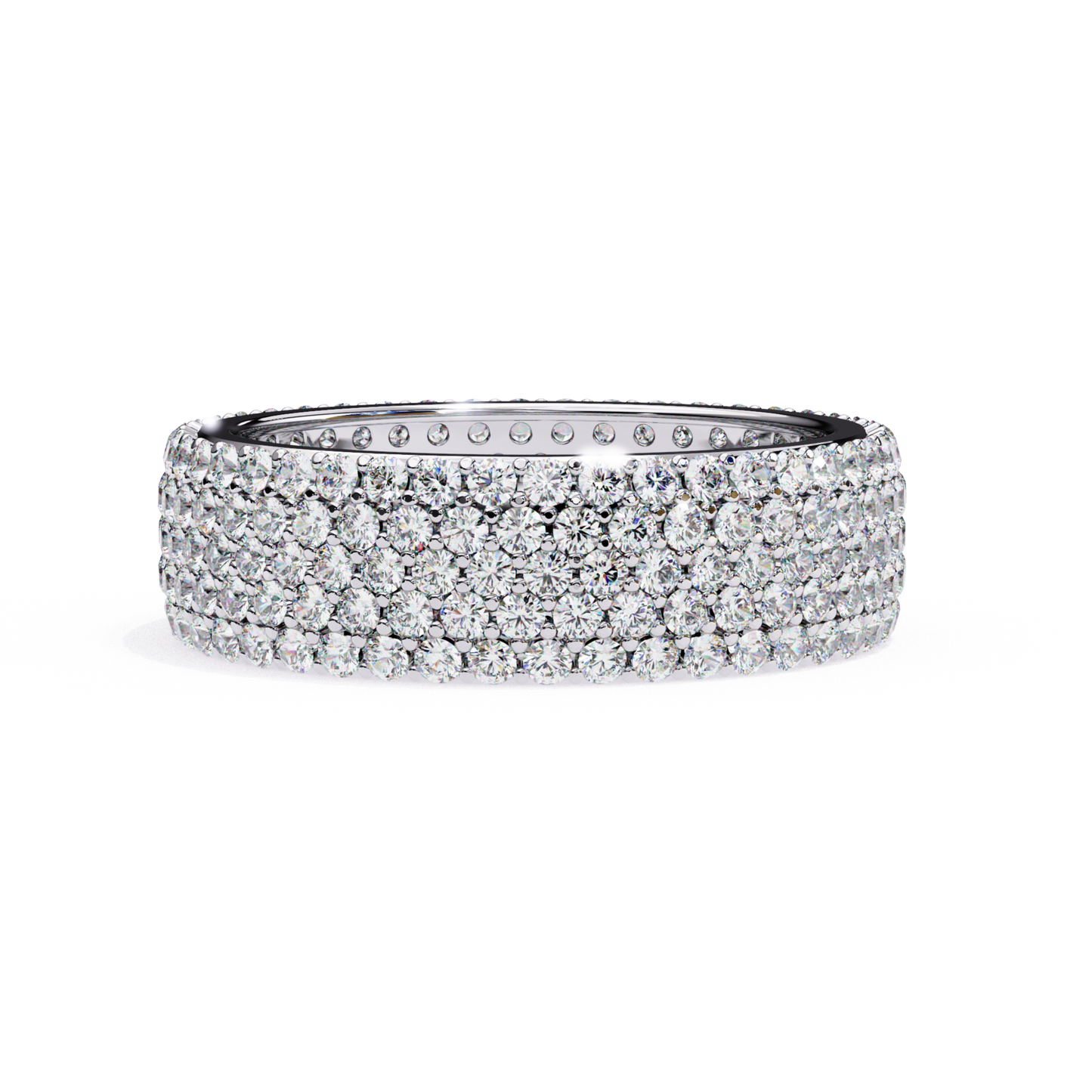 White gold multi row diamond band
Wide white gold ring with diamonds
Diamond layered white gold band
White gold ring with diamond rows
Wide diamond band white gold
White gold full diamond band
Multi row diamond ring white gold
White gold diamond band front view
Wide white gold diamond ring
White gold diamond band close view