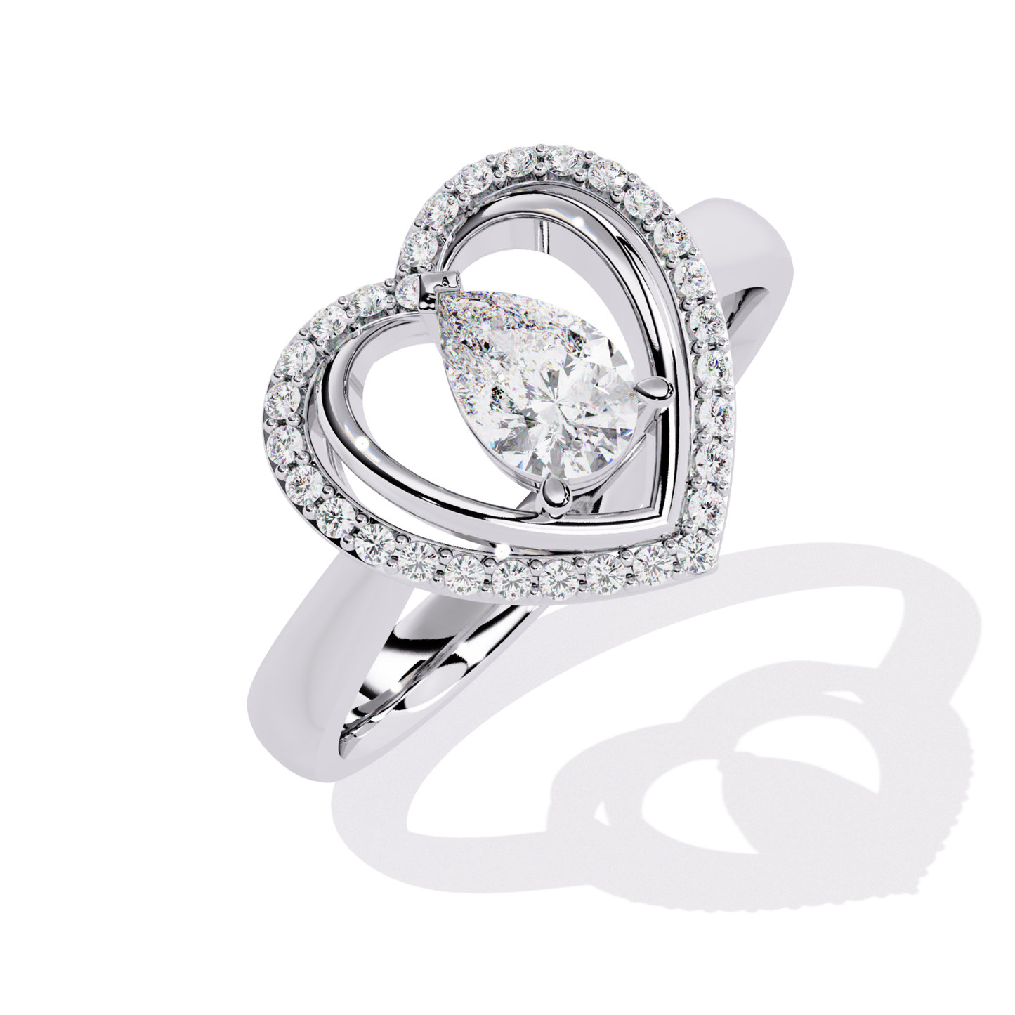 White gold heart ring with pear center
Pear center heart halo ring white gold
Heart design ring with pear stone
White gold heart halo ring angled view
Pear shape center heart frame ring
Heart ring with pear and round stones
White gold heart ring close view
Pear center heart style ring
Heart halo ring with pear stone
White gold pear heart ring