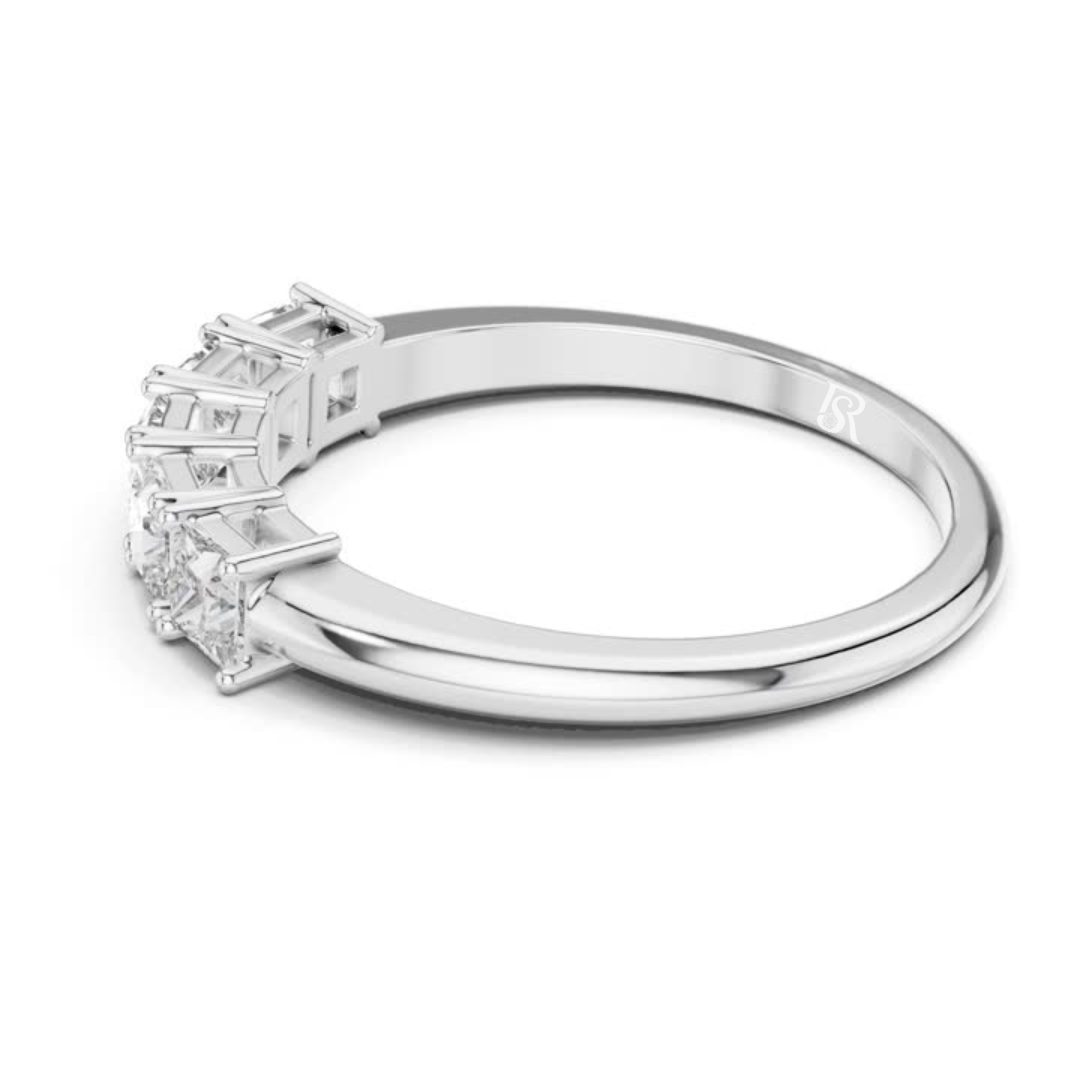 White gold princess diamond half band
White gold five stone diamond ring
Princess cut diamond ring in white gold
Minimal white gold princess band
White gold straight diamond wedding ring
Elegant princess cut anniversary band
Contemporary white gold stack ring
White gold square diamond band
Slim princess diamond ring in white gold
Modern white gold multi diamond band