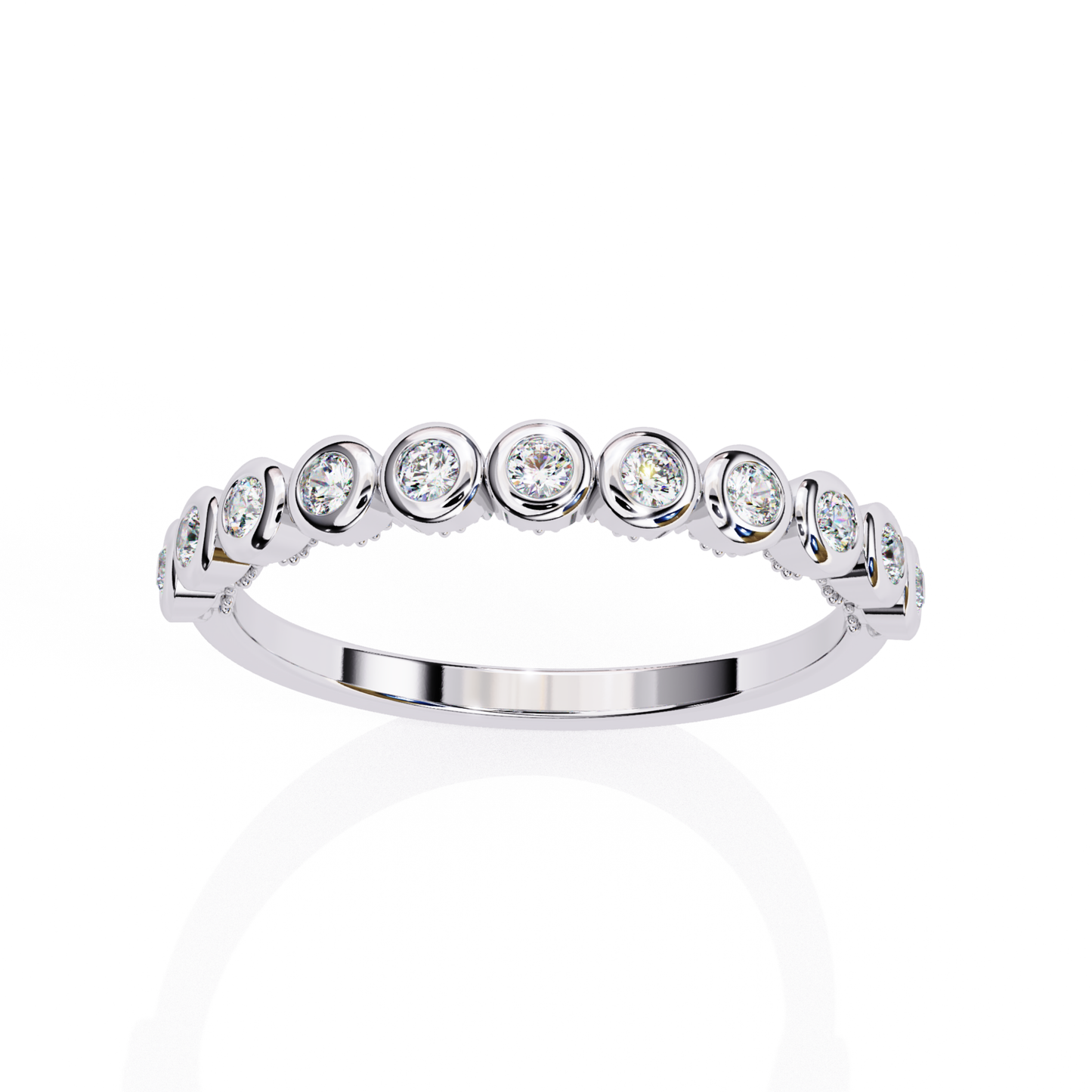 White gold round bezel diamond band
Round diamond bezel band in white gold
Bezel set round diamond ring band
White gold diamond band with bezel setting
Round bezel diamond wedding band
White gold band with round diamonds
Bezel style round diamond ring band
White gold round diamond stack band
Round bezel diamond half band ring
White gold diamond band side view