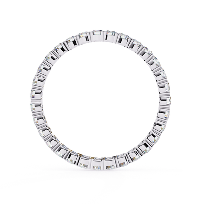 Top view white gold round diamond band
White gold ring showing round diamonds
Full circle white gold band with round diamonds
White gold round diamond ring top view
Close top view of white gold diamond band
Round diamond set white gold ring
White gold band with visible round diamonds
Full band ring round diamonds top angle
White gold round diamond band design
White gold round diamond ring full view