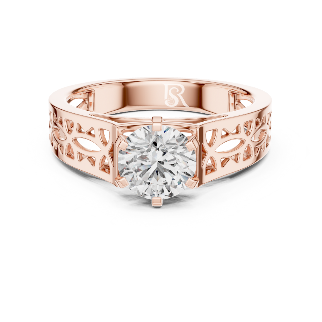 Rose gold round diamond wide band ring
Round diamond rose gold designer ring
Rose gold ring with round center diamond
Wide band rose gold round diamond ring
Round cut diamond rose gold ring
Rose gold round diamond statement ring
Round diamond rose gold band design
Rose gold round diamond luxury ring
Rose gold ring round diamond front view
Round diamond rose gold ring close view