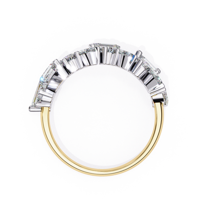 Elegant side profile showcasing diamonds set in a yellow