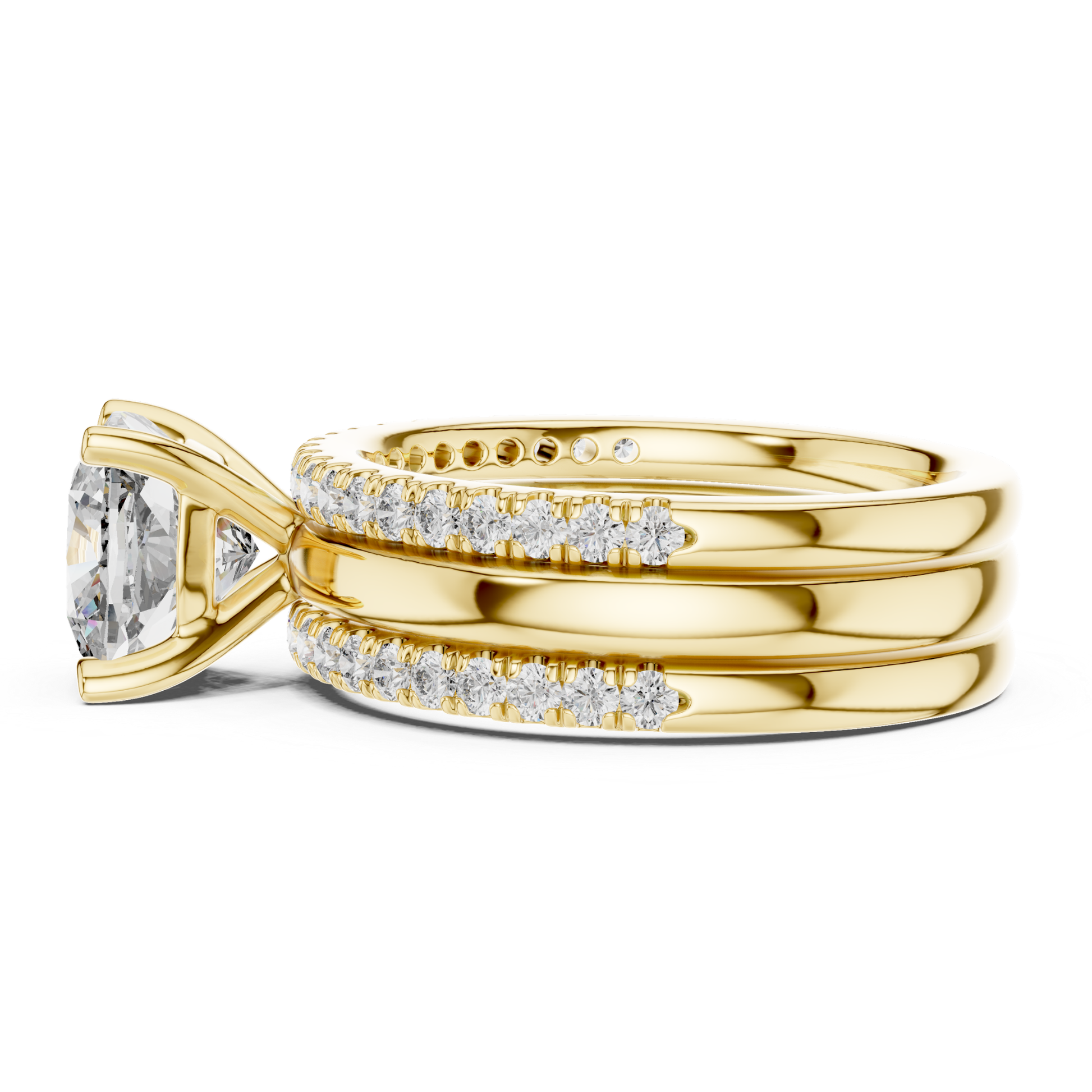 Side View Cushion Diamond Ring Set
Yellow Gold Cushion Ring Side View
Cushion Cut Diamond Bridal Set Side View
Side Profile Diamond Engagement Ring Set
Yellow Gold Pave Ring Side View
Cushion Diamond Wedding Ring Side View
Side View Stackable Diamond Rings
Yellow Gold Diamond Ring Profile View
Cushion Solitaire Ring Side Angle
Side View Cushion Bridal Ring Stack