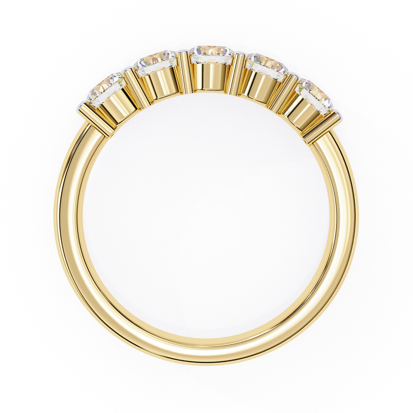 Yellow gold diamond band bottom view
Underside view of yellow gold diamond ring
Yellow gold ring base with diamond setting
Bottom angle yellow gold diamond band
Open back yellow gold diamond ring
Yellow gold band underside design
Rear view yellow gold diamond ring
Yellow gold ring showing diamond base
Bottom profile yellow gold diamond band
Yellow gold ring back side view