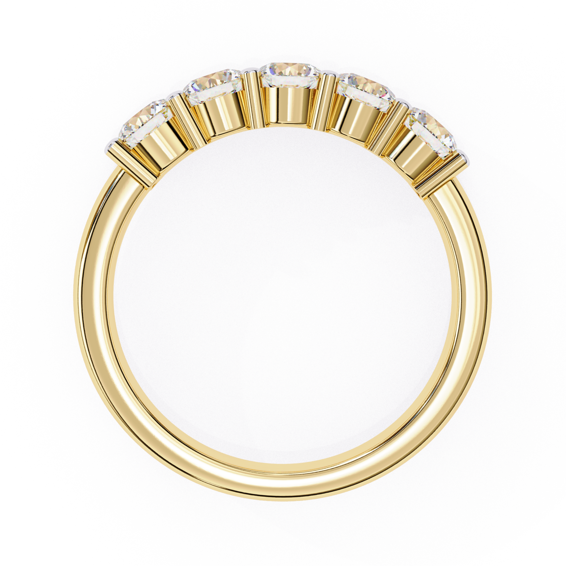 Yellow gold diamond band bottom view
Underside view of yellow gold diamond ring
Yellow gold ring base with diamond setting
Bottom angle yellow gold diamond band
Open back yellow gold diamond ring
Yellow gold band underside design
Rear view yellow gold diamond ring
Yellow gold ring showing diamond base
Bottom profile yellow gold diamond band
Yellow gold ring back side view