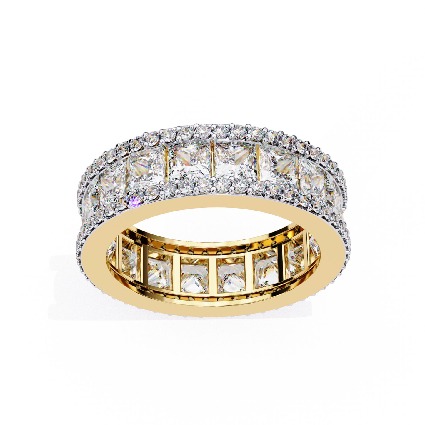 Yellow gold channel set diamond band
Gold band with row set diamonds
Yellow gold diamond ring top view
Channel diamond yellow gold band
Yellow gold ring with clear diamonds
Diamond row set gold band
Yellow gold full diamond band
Gold band with channel diamonds
Yellow gold ring diamond setting
Channel style diamond gold band