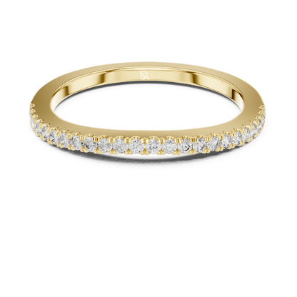 Front view diamond eternity band in yellow gold
Yellow gold pave diamond stacking ring front profile
Minimal diamond eternity ring in yellow gold front view
Yellow gold wedding band with round diamond row
Slim diamond band ring in yellow gold front angle
Yellow gold half eternity diamond ring for women
Classic pave diamond band in yellow gold front view
Yellow gold minimalist diamond stacking band ring
Delicate yellow gold diamond eternity wedding band
Round diamond eternity band in yellow gold front profil
