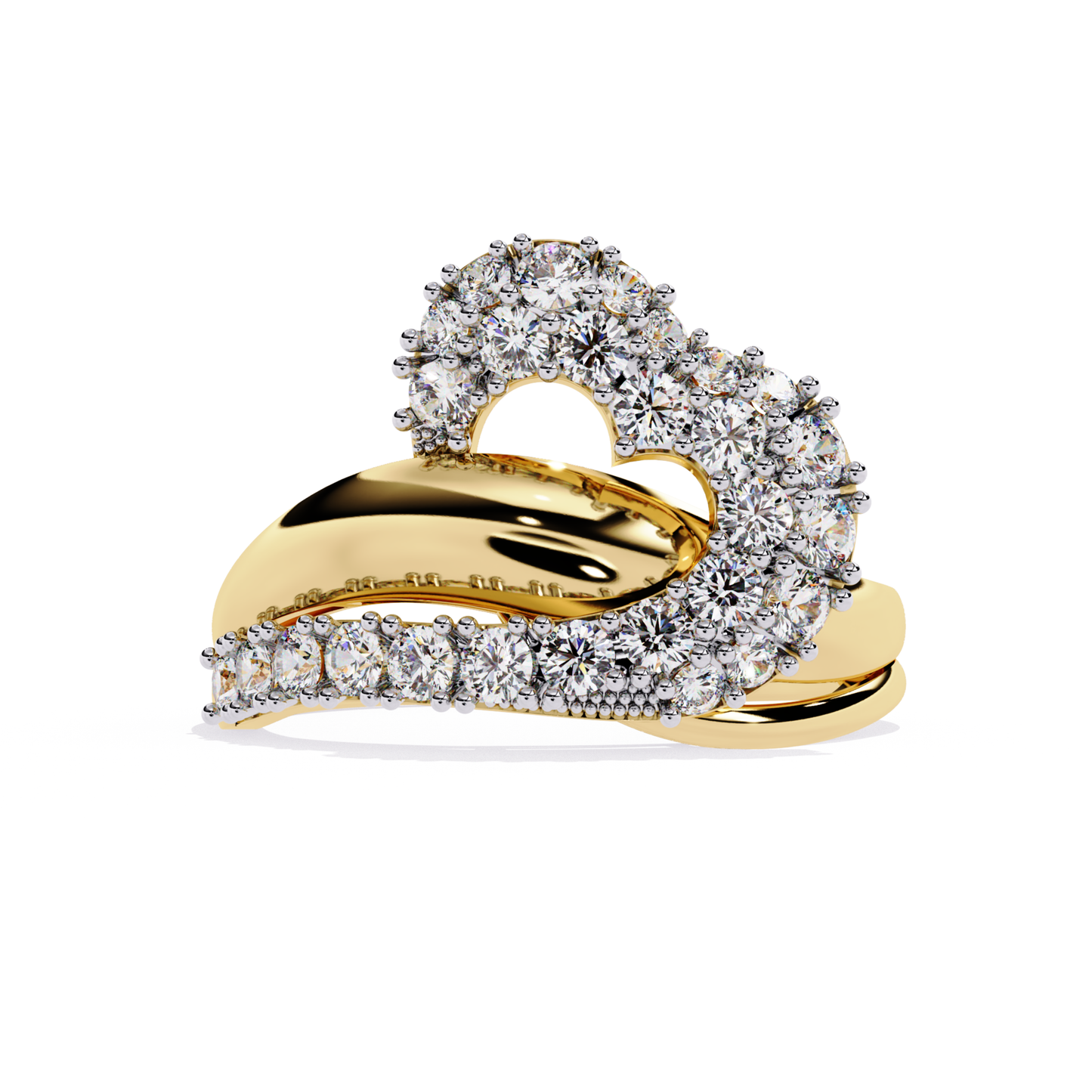 Yellow gold diamond heart ring profile
Heart pattern diamond ring side angle
Yellow gold heart ring with diamond line
Side profile heart design diamond ring
Heart styled diamond band yellow gold
Yellow gold ring with heart diamond curve
Diamond heart ring yellow gold side view
Heart frame diamond ring gold finish
Yellow gold heart diamond ring angle
Heart outline diamond ring side look