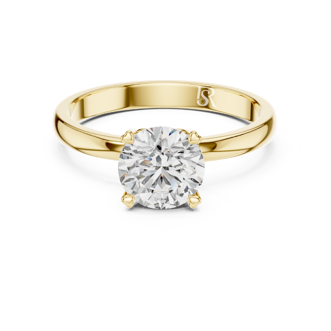 Yellow gold diamond solitaire ring front view
Yellow gold round diamond ring center view
Yellow gold solitaire diamond ring close view
Yellow gold diamond ring prong setting
Yellow gold round diamond solitaire front
Yellow gold diamond ring simple band
Yellow gold solitaire ring classic look
Yellow gold diamond ring clean finish
Yellow gold round diamond ring detail
Yellow gold solitaire diamond ring view